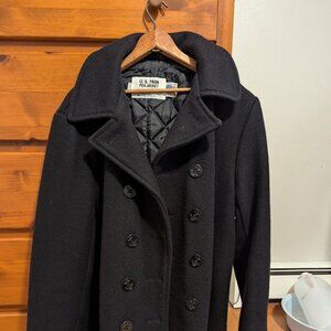 Schott 740n Melton Wool Peacoat, Size 42